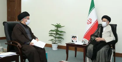 دیدار دبیر شورای عالی انقلاب فرهنگی و رئیس دفتر رئیس جمهور با آیت الله رئیسی