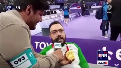 روح الله رستمی: مدالم را به رهبر معظم انقلاب و مردم تقدیم میکنم.
