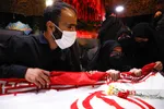 وداع با پیکر شهید مدافع حرم عین‌الله مصطفایی