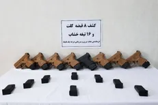 کشف محموله ۸ کلت کمری و نارنجک در مرز تایباد