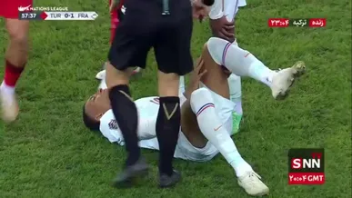 امباپه دقایقی بعد از گلزنی به دلیل مصدومیت با دوئه تعویض شد/ فرانسه1 - 0 ترکیه