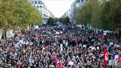 برخورد پلیس فرانسه با شرکت&zwnj;کنندگان در تظاهرات ضدصهیونیستی