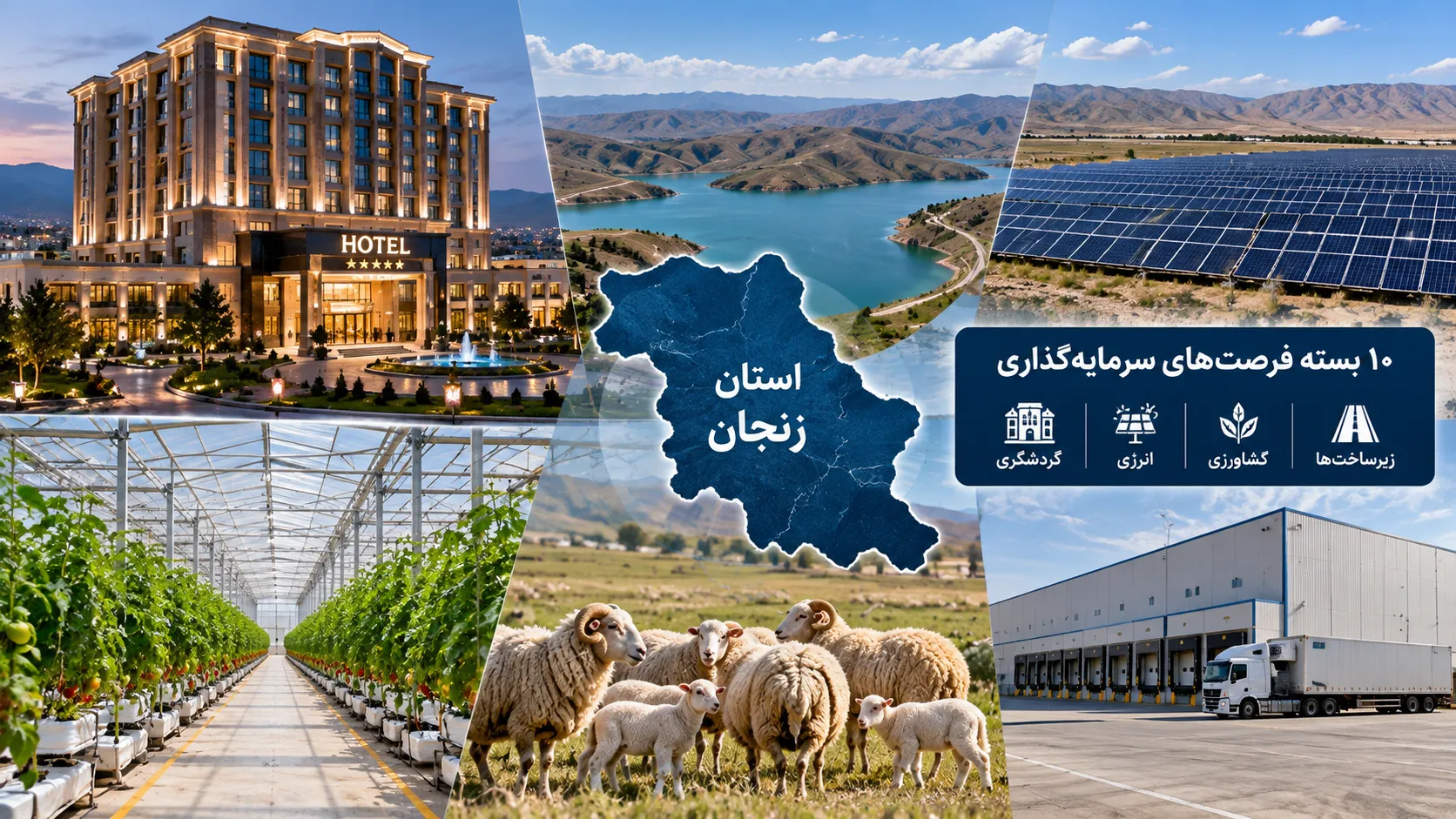 زنجان به دنبال جذب ۴۸ میلیون یورو سرمایه / از هتل ۵ ستاره تا نیروگاه خورشیدی