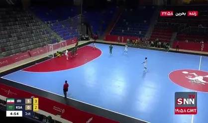 هتریک حسین رضا یوسفی گل ششم ایران به عربستان/ ایران ۶ - ۰ عربستان