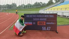 دستیابی طارق عبیات به مدال طلای دوی ۴۰۰ متر با مانع دوومیدانی ناشنوایان آسیا