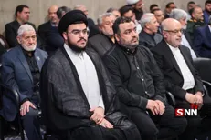 حضور فرزندان شهید نصرالله در مراسم بزرگداشت شهدای خدمت در حسینیه امام خمینی (ره) + عکس