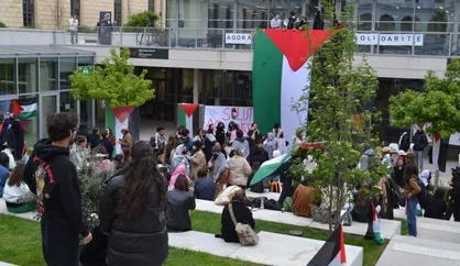 دانشجویان فرانسوی هم به میدان آمدند + فیلم