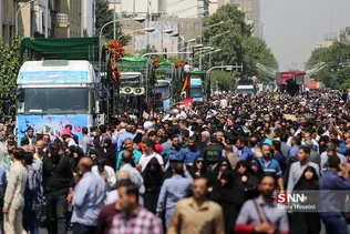 مراسم تشییع پیکر مطهر ۱۵۰ شهید دفاع مقدس در تهران