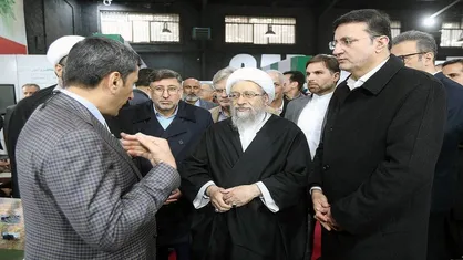 بازدید رئیس مجمع تشخیص مصلحت نظام از نمایشگاه دستاورد&zwnj;ها و توانمندی&zwnj;های منابع طبیعی کشور