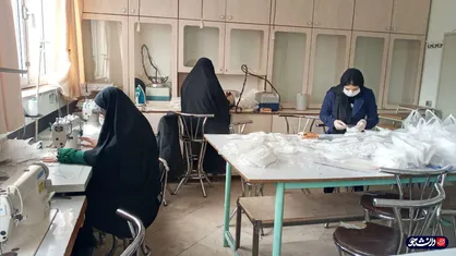 تولید لباس ویژه کادر درمانی به همت گروه&zwnj;های جهادی بسیج دانشجویی اردبیل آغاز شد