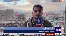 خودرو حامل پیکر شهید سید حسن نصرالله به نزدیکی محل تدفین رسید+فیلم