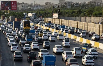 ترافیک سنگین در آزادراه قزوین- کرج- تهران