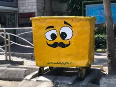 عکس| سطل زباله‌های تهران هم ماسک زدند!