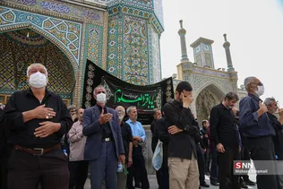 عزاداری و عرض تسلیت عاشقان امام باقر علیه السلام در حرم بانوی کرامت