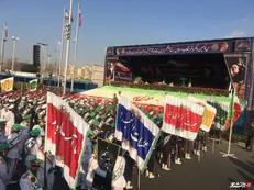 نمایش توان موشکی در مسیر راهپیمایی امروز+ عکس