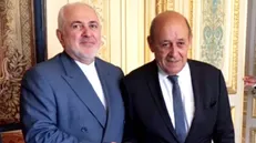 ظریف با وزیر خارجه فرانسه دیدار کرد