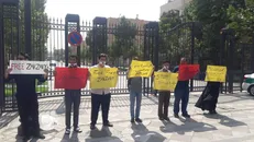 دانشجویان در حمایت از «شیخ زکزاکی» مقابل وزارت خارجه تجمع کردند + تصاویر