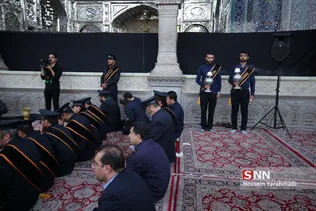 
مراسم تعویض پرچم گنبد حرم حضرت معصومه (س)