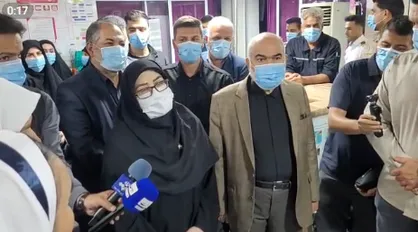 سخنگوی دولت در بیمارستان اهواز چه گفت؟ + فیلم