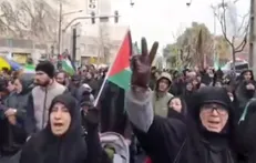 فریاد انتقامی مردم کرج از آمریکا و اسرائیل در راهپیمایی روز قدس