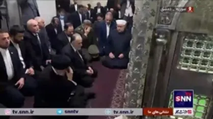 بازدید رئیس جمهور از مسجد اموی و زیارت امام حسین (ع)