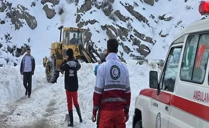 امدادرسانی هلال&zwnj;احمر به ۳۰۵ نفر گرفتار در برف و کولاک کهگیلویه و بویراحمد