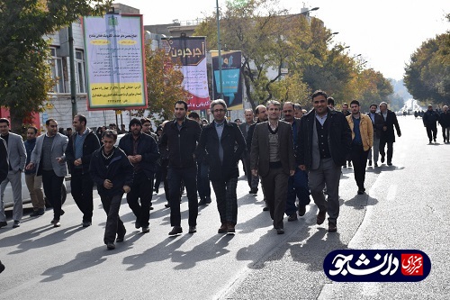 راهپیمایی دانشگاهیان دانشگاه کردستان در محکومیت اغتشاشات اخیر