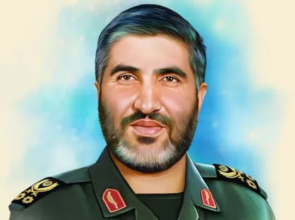طرح/ نقاشی چهره سردار شهید احمد کاظمی
