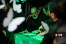 حضور سردار وحیدی در مراسم وداع با پیکر مطهر قائد شهید انقلاب