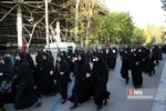 حرکت دسته عزاداری دانشگاه تهران به سمت بیت رهبری
