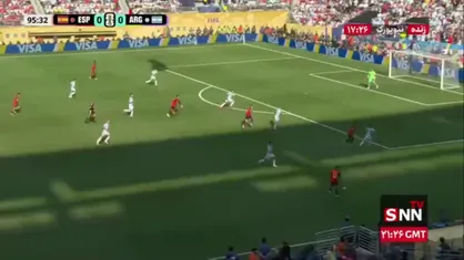 گل اسپانیا به آرژانتین که توسط داور مردود اعلام شد / اسپانیا 0 - 0 آرژانتین