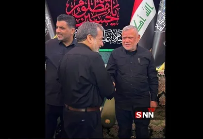 دیدار هادی العامری و عراقچی در حاشیه مراسم اربعین