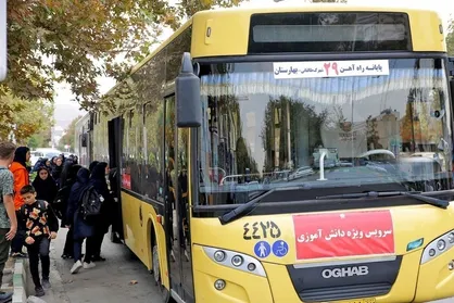 سرویس&zwnj;دهی ویژه مدارس دخترانه در ۴۳ خط شهری در هنگام تعطیلی مدارس