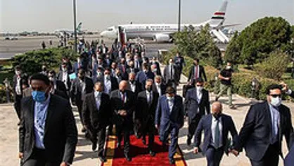 ورود مقامات خارجی به ساختمان مجلس شورای اسلامی برای شرکت در مراسم تحلیف سید ابراهیم رئیسی
