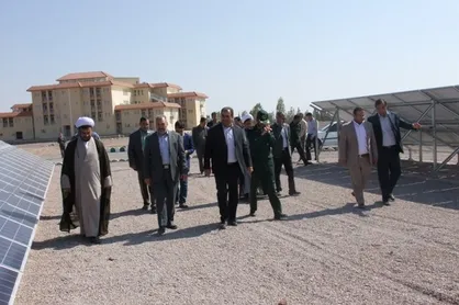 طرح نیروگاه خورشیدی ۱۰۰ کیلوواتی دانشگاه آزاد انار به بهره&zwnj;برداری رسید