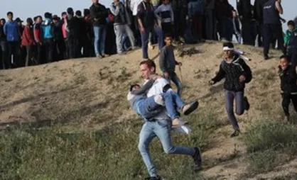 ۶۰ زخمی از جمله ۴ زن و ۱۲ کودک در راهپیمایی حق بازگشت غزه