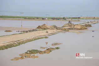 روستای آق قلا در چهارمین روز جاری شدن سیل