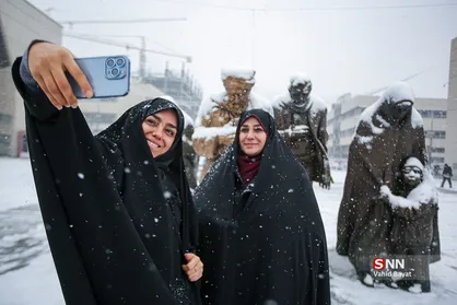 اولین برف پاییزی در مشهد