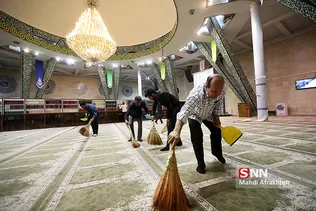 آیین غبار روبی مسجد دانشگاه تهران