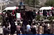 تشییع باشکوه پیکر مطهر شهدای حمله تروریستی دادگستری زاهدان