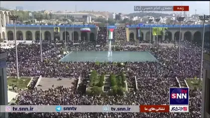 شعار &laquo;مرگ بر اسرائیل&raquo; مردم در صحن مصلی امام (ره) طنین انداز شد