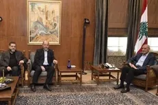 رهبران حماس با رئیس پارلمان لبنان در بیروت دیدار کردند