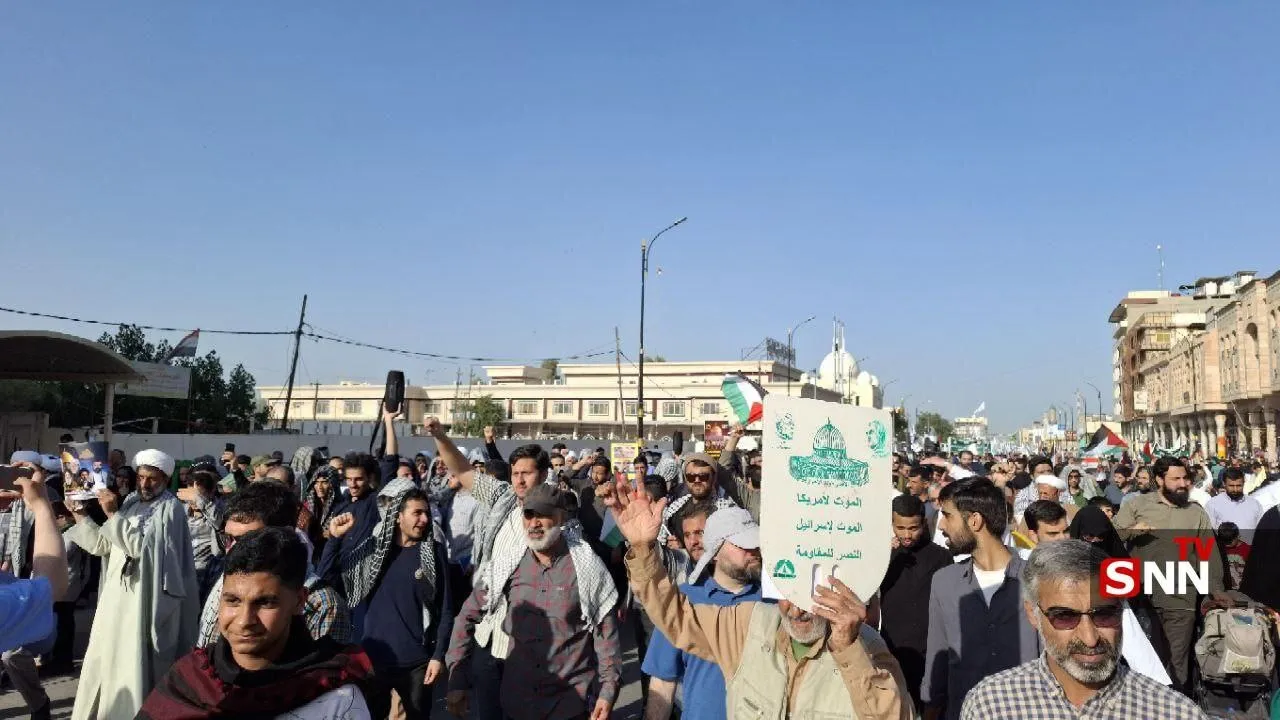 راهپیمایی دانشجویان ایرانی در نجف در روز جهانی قدس
