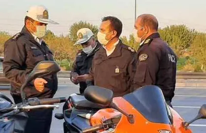 توقیف موتورسیکلت سنگین در بزرگراه چمران
