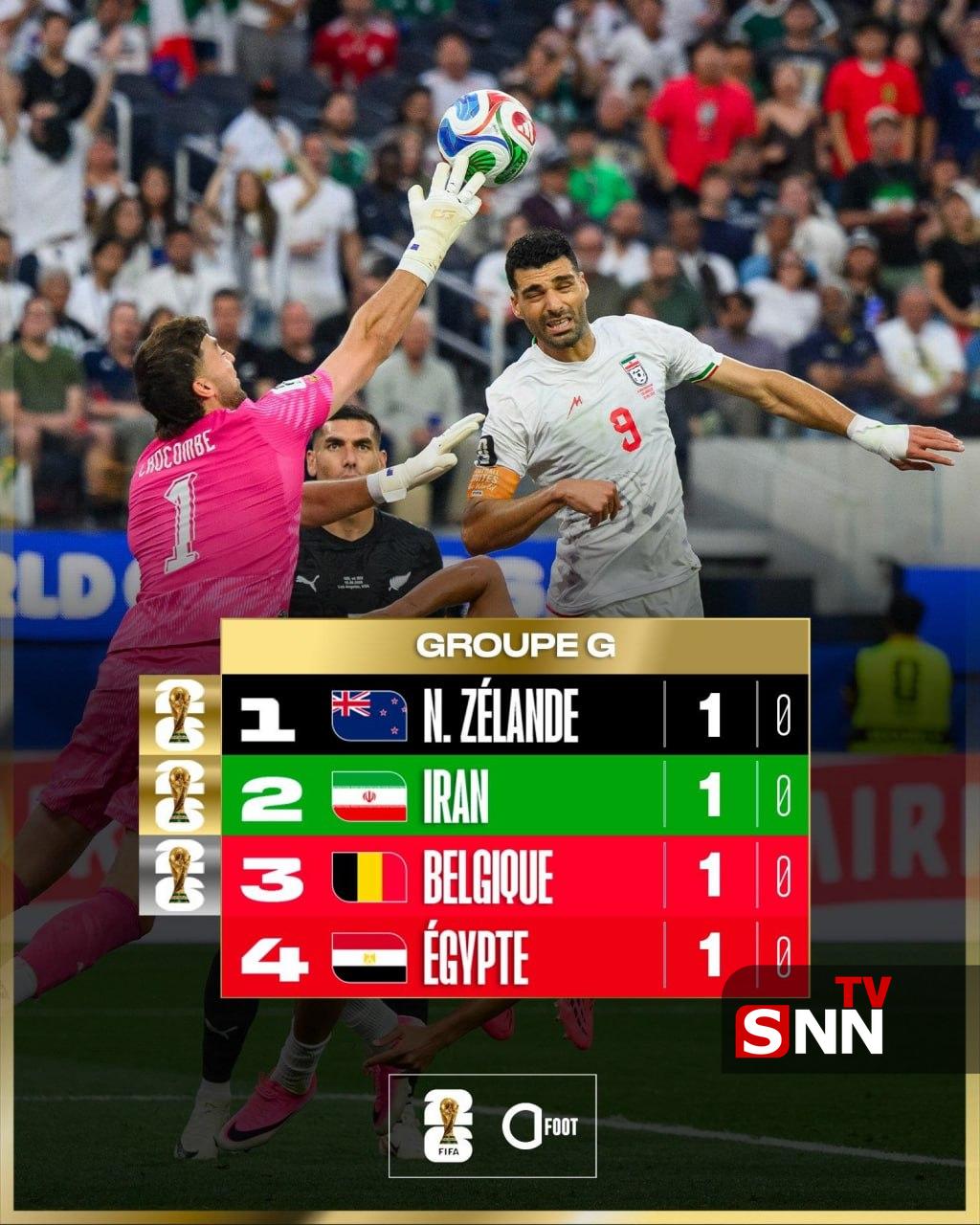 جدول گروه G پس از پایان بازی ایران و نیوزیلند + عکس جدول گروه G پس از پایان بازی ایران و نیوزیلند + عکس