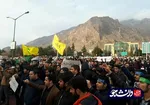 تجمع دانشجویان دانشگاه رازی در اعتراض به فتنه انگیزی های اخیر بعد از سقوط هواپیمای اوکراینی