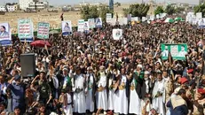 راهپیمایی گسترده صعده یمن در همبستگی با فلسطین و محکومیت تجاوزات سعودی + فیلم