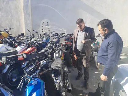 ۱۰۰ هزار دستگاه موتورسیکلت توقیفی در پارکینگ&zwnj;های تهران وجود دارد
