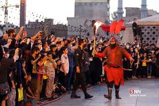 خیمه سوزان عصر عاشورا در میدان امام حسین