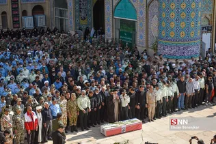 تشییع پیکر مطهر شهید «رضا زارع‌ مویدی» شهید مدافع امنیت در شیراز